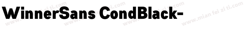 WinnerSans CondBlack字体转换